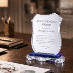 Crystal Awards with Blue Base and Box