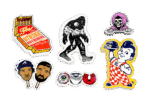 1000 Economy Custom Stickers, Glossy Laminated, 80 GSM