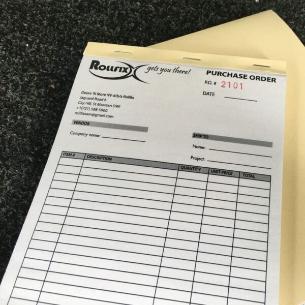 10 NCR – A4 Size, 1 Color Printing, 1+2