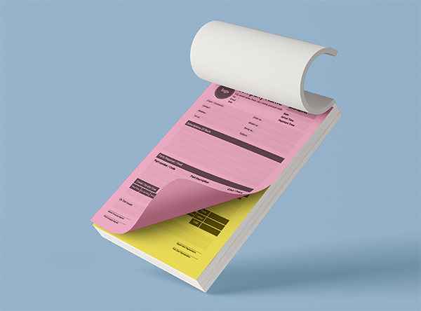 50 NCR – A4 Size, 1 Color Printing, 1+1