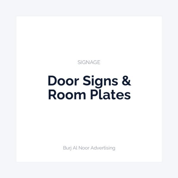 Door Signs & Room Plates