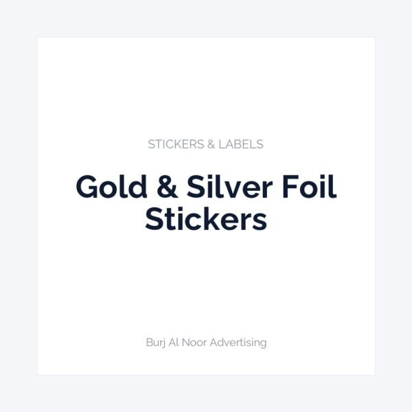 Gold & Silver Foil Stickers