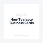 Non-Tearable Business Cards