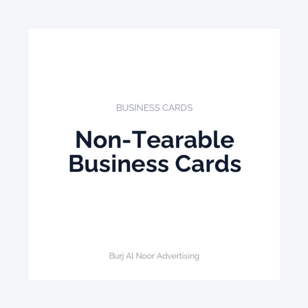 Non-Tearable Business Cards
