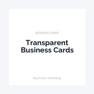 Transparent Business Cards